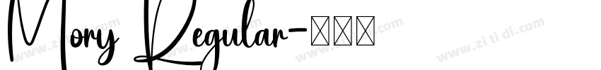 Mory Regular字体转换